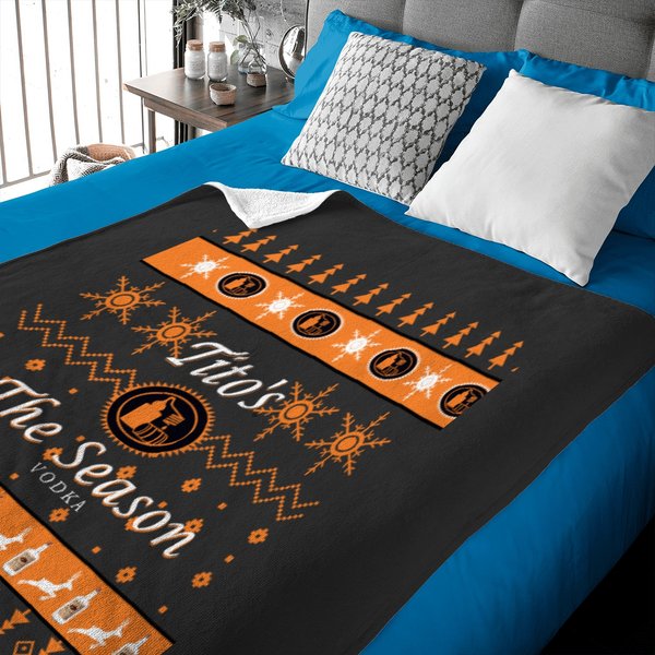 Tito's The Season Crewneck Baby Blankets, Tito's Handmade Vodka-image