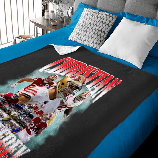 Christian Mccaffrey Baby Blankets-image