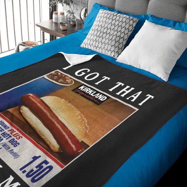I Got That Dog In Me Funny Costco Hotdog Baby Blankets - Funny Baby Blankets-image
