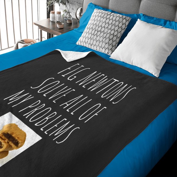 Fig Newtons Solve All Of My Problems Unisex Cotton Baby Blankets-image
