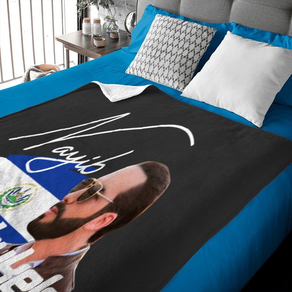 Nayib Bukele Presidente De El Salvador With Flag Baby Blankets-image