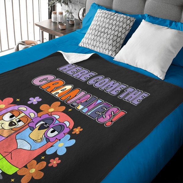 Blueydad And Bingo Here Come The Grannies Halloween Baby Blankets-image