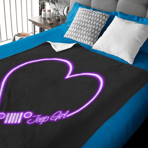 Jeep Love Purple Neon Baby Blankets-image