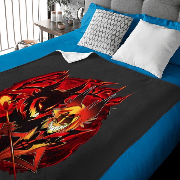 Alastor And His Shadow Hazbin Hotel Baby Blankets, Hazbin Hotel Movie Fan Gift-image