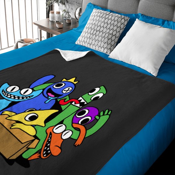 Rainbow Friends Chapter Two With Cyan And Yellow1 Baby Blankets-image