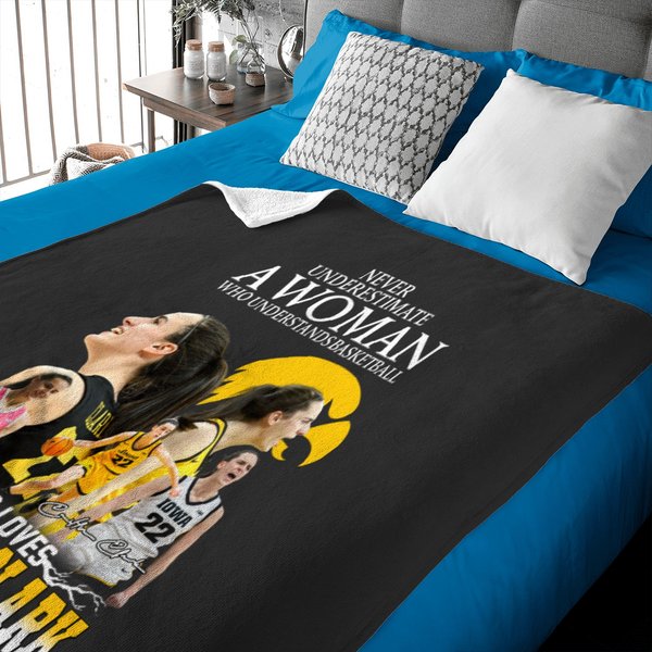 Never Underestimate A Woman Who Understands And Love Caitlin Clark Baby Blankets-image