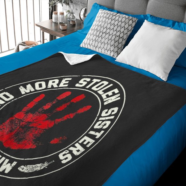 No Ms Sisters Mmiw Missing Murdered Indigenous Girl Baby Blankets-image