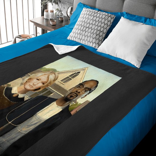 Snoop Martha American Gothic Baby Blankets-image