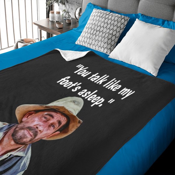 Vintage Tv Westerns Festus Gunsmoke "You Talk Like My Foot's Asleep" Baby Blankets Baby Blankets-image
