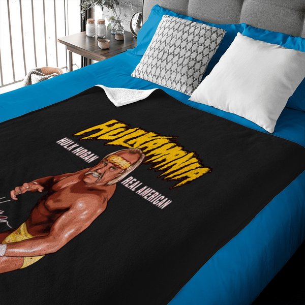 Hulk Hogan Hulkamania Pose Baby Blankets-image