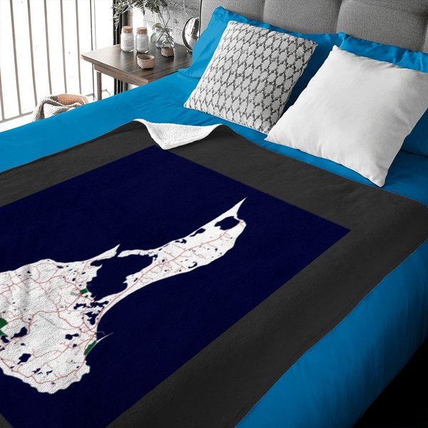 Custom Map Print Of Block Island Essential Baby Blankets-image