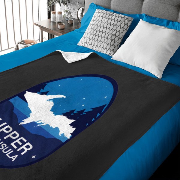 Upper Michigan Starry Night - Upper Peninsula - Baby Blankets-image