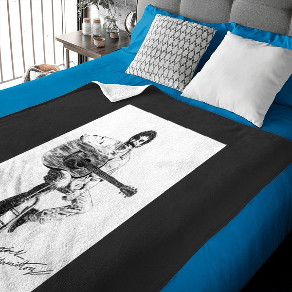 Jim Croce Original Ink Drawing Print Baby Blankets-image