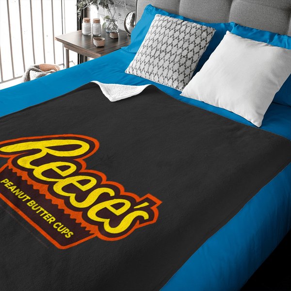 Reese's Peanut Butter Cups Iconic Classic Logo Baby Blankets-image
