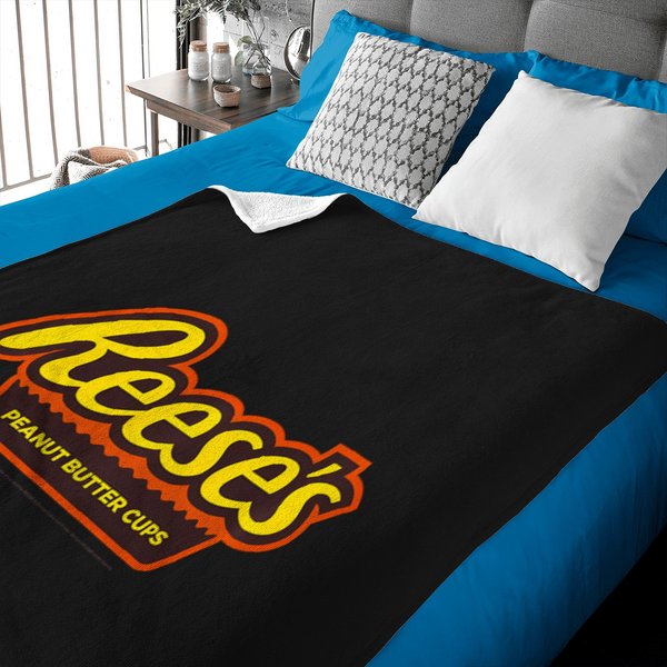Reese's Peanut Butter Cups Iconic Classic Logo Baby Blankets-image