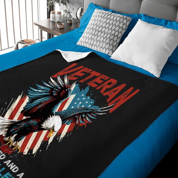 Veteran Vets Us Patriotic Veteran A Title Earned And A Duty Fulfilled Veterans Baby Blankets-image