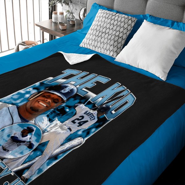 Ken Griffey Jr Seattle The Kid Baseball Legend Signature Vintage Retro 80S 90S Bootleg Rap Style T-Shirt Baby Blankets-image