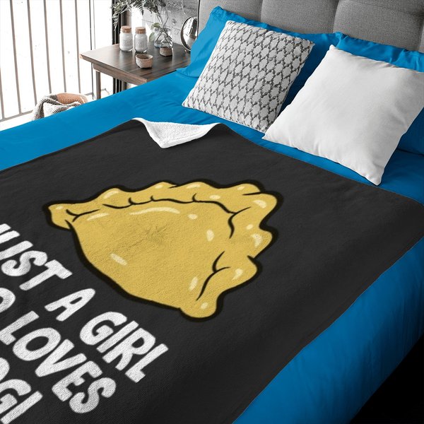 Just A Girl Who Loves Pierogi Polish Pierogi Baby Blankets-image