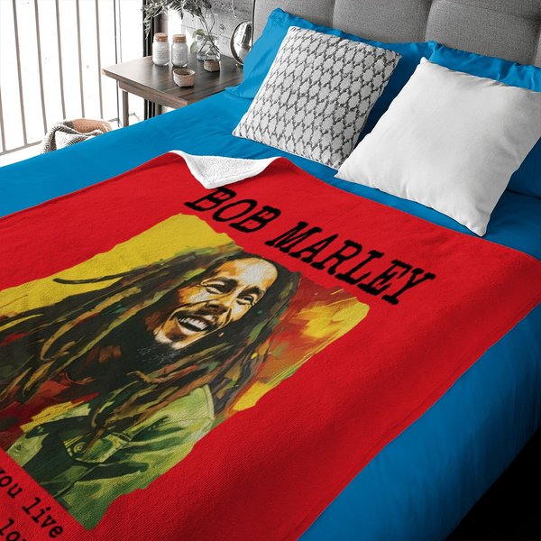 Every Little Thing Gonna Be Alright Bob Marley Baby Blankets-image