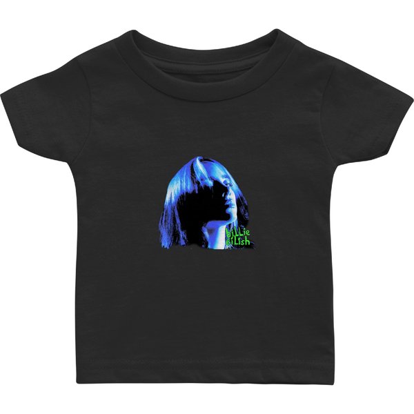 Billie Eilish Portrait Baby T Shirts, Billie Eilish Unisex Baby T Shirts-image
