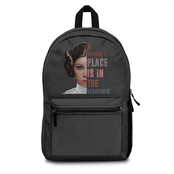 Princess Leia A Woman’s Place Is In The Resistance Vintage Backpacks