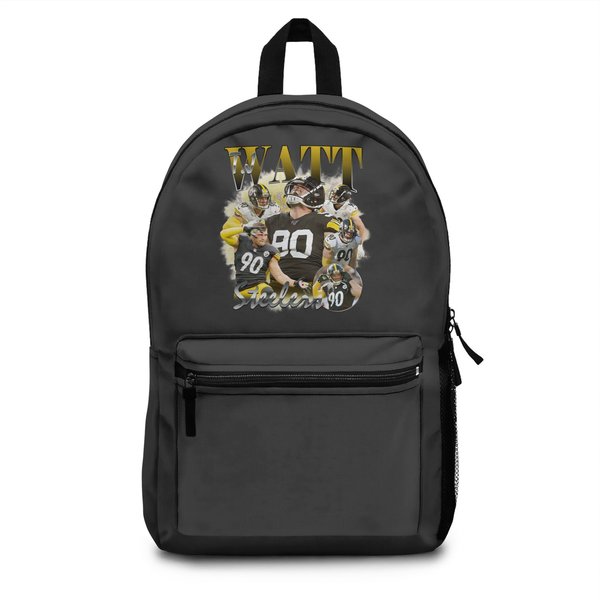 T.J. Watt Vintage Graphic 90S Football Unisex Backpacks-image