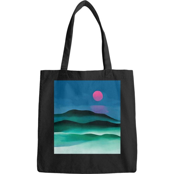O'keeffe Pink Moon Over Water 1924 Georgia O'keeffe T-Shirt Bags-image
