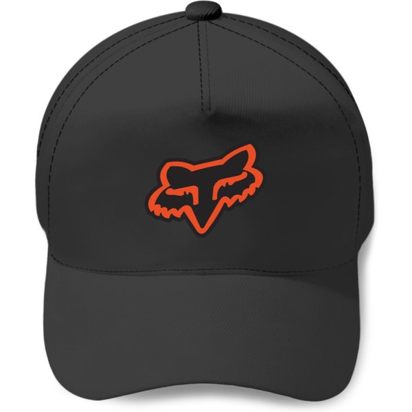 Orange Logo Kids Foxracing Baseball Caps-image