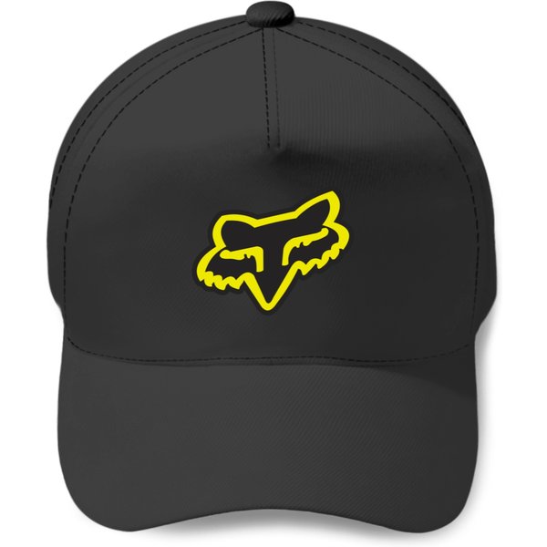 Yellow Fox Logo Baseball Caps-image