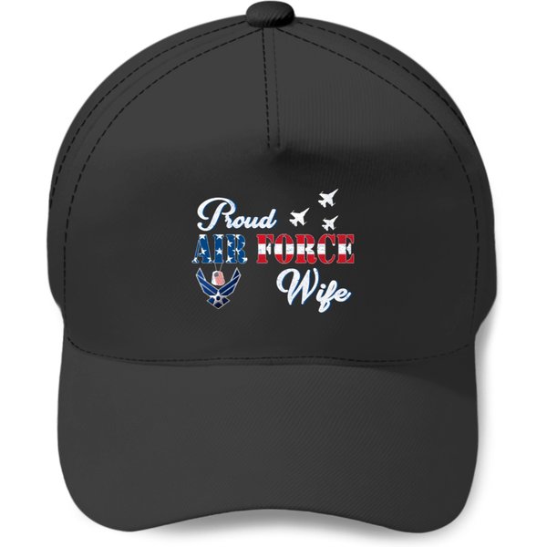 Proud Airforce Wife U.S Flag Veteran Baseball Caps-image