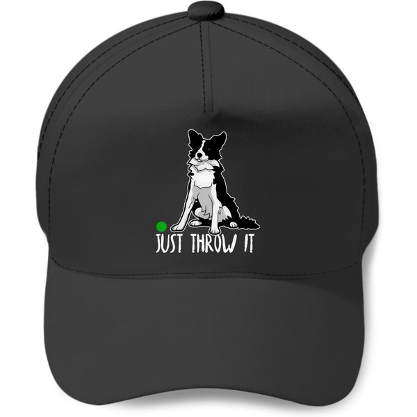 Just Throw It Funny Border Collie Dog Lover Baseball Caps-image