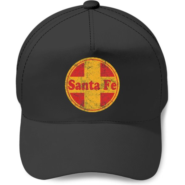 Vintage Logo Of Santa Fe Rail Road - Distressed Version Sticker Baseball Caps-image