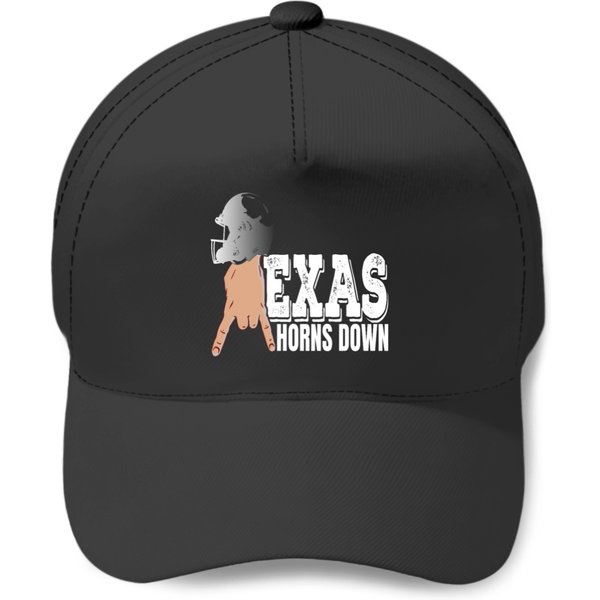 Texas Horn Down Baseball Caps-image