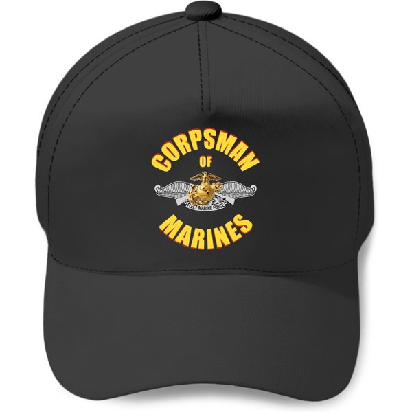 8404 Combat Corpsman Eagle Globe Anchor Veteran Baseball Caps-image