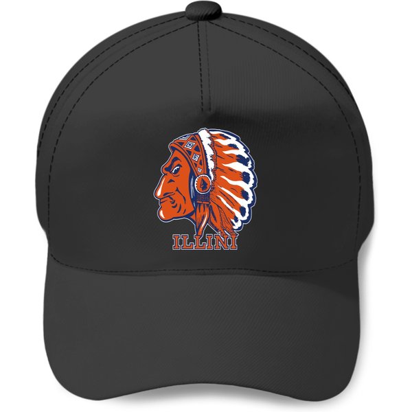 Illinois T-Shirtvintage Chief Illiniwek Artwork T-Shirt_By Osprey_ Baseball Caps-image