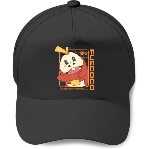 Pokã©Mon Fuecoco Stats Pullover Baseball Caps-image