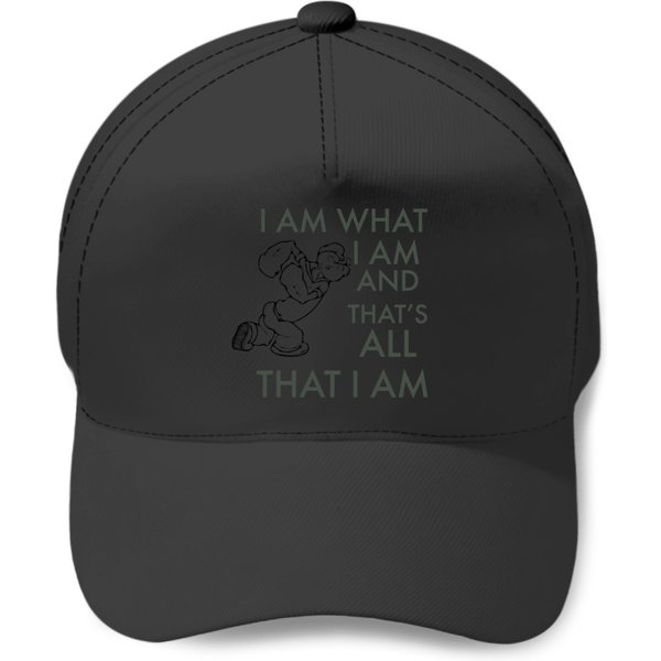 Funny Popeye Quote I Am What I Am Baseball Caps-image