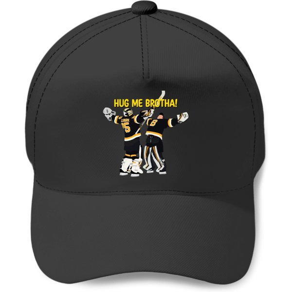 Bruins Linus Ullmark Jeremy Swayman Goalie Hug Panel Baseball Caps-image