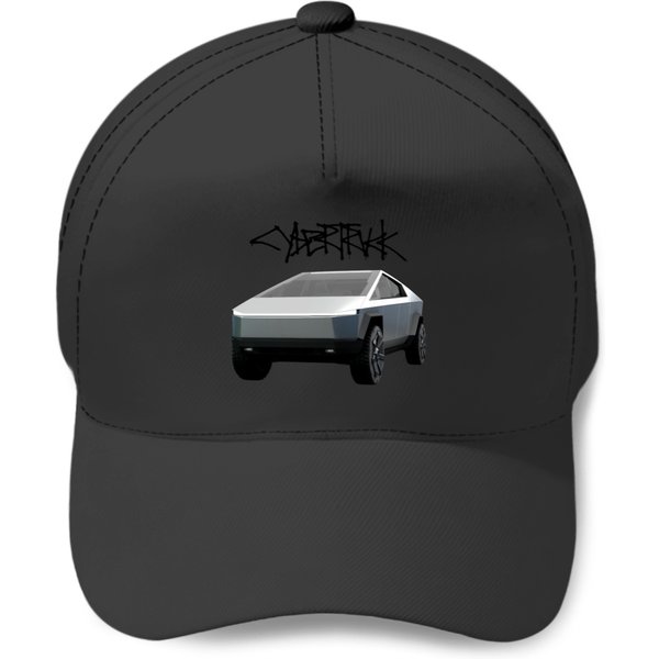 Te3Sla Cybertruck Steelblack Logo Baseball Caps-image