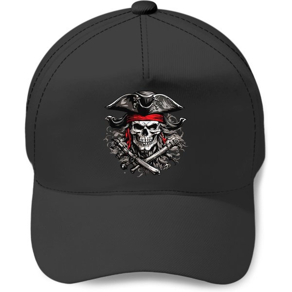 Pirate Skull Pirate Flag Jolly Roger Bone Design Baseball Caps-image