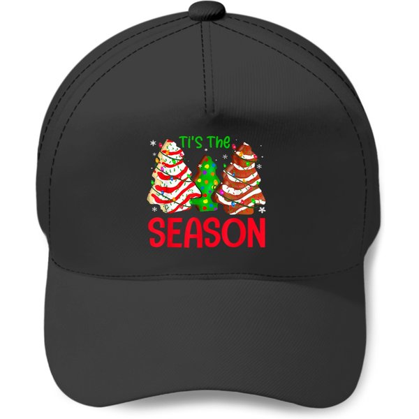 Little Tis_ The Season Christmas Tree Cakes Debbie Xmas Active Baseball Caps-image