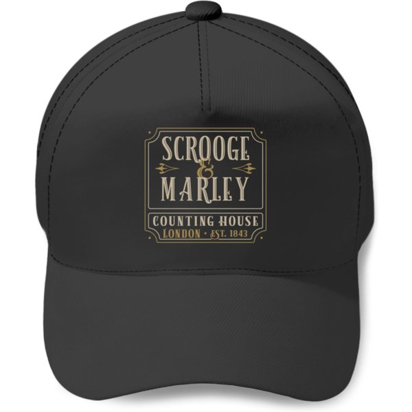 Scrooge Marley Counting House London Established 1843 Baseball Caps-image