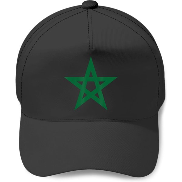 Morocco Moroccan Star Flag Football Jersey Baseball Caps