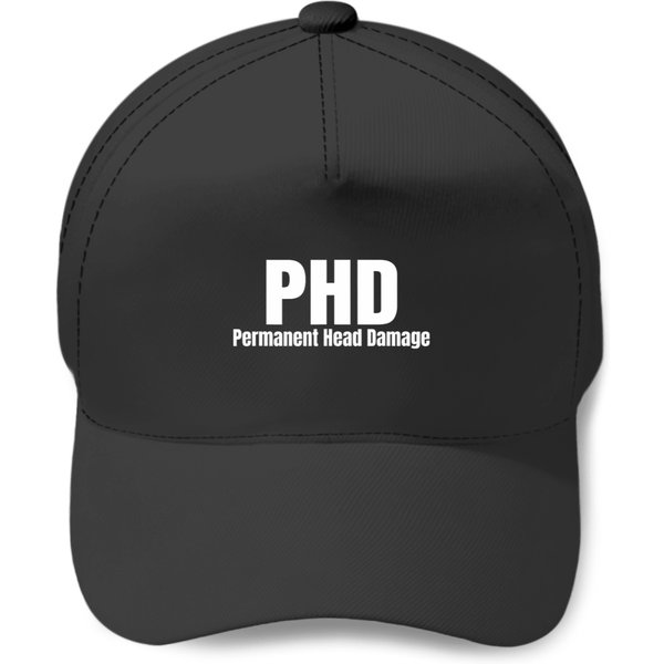 Phd Permanent Head Damage Doctoral Degree Phd Graduation Baseball Caps-image