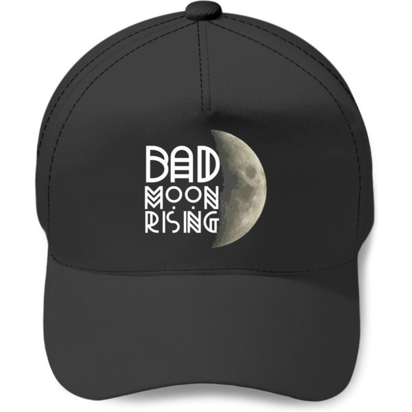 Bad Moon Rising Poster Baseball Caps-image
