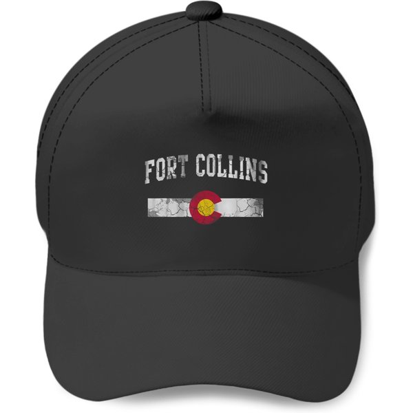 Fort Collins Colorado Flag Gift Baseball Caps-image