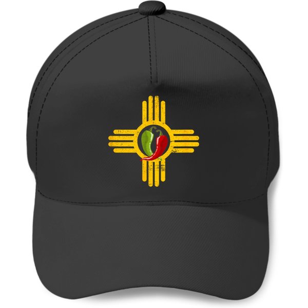 New Mexico Southwest Zia With Red And Green Chil Baseball Caps-image