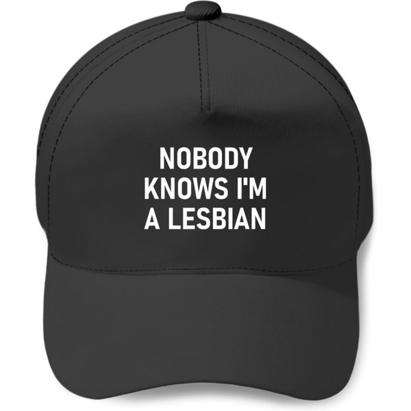 Nobody Knows I'm A Lesbian, Gay, Pride, Lbgt, Funny, Family Baseball Caps-image