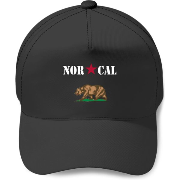 California Bear Logo Baseball Caps Norcal Northern California Hood With Bear & Star-image