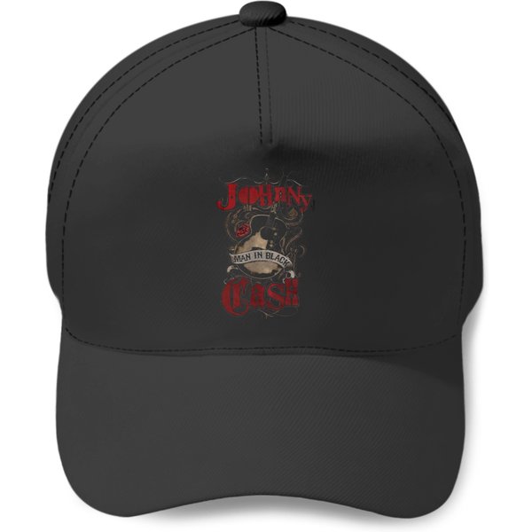 Johnny Cash Man In Black Baseball Caps, 100% Cotton Baseball Caps, Men's Women's Sizes-image